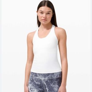 Lululemon Nulu White Racerback Race Length Size 2
